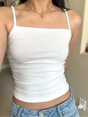 wild fable White Square-Neck Camisole Tank